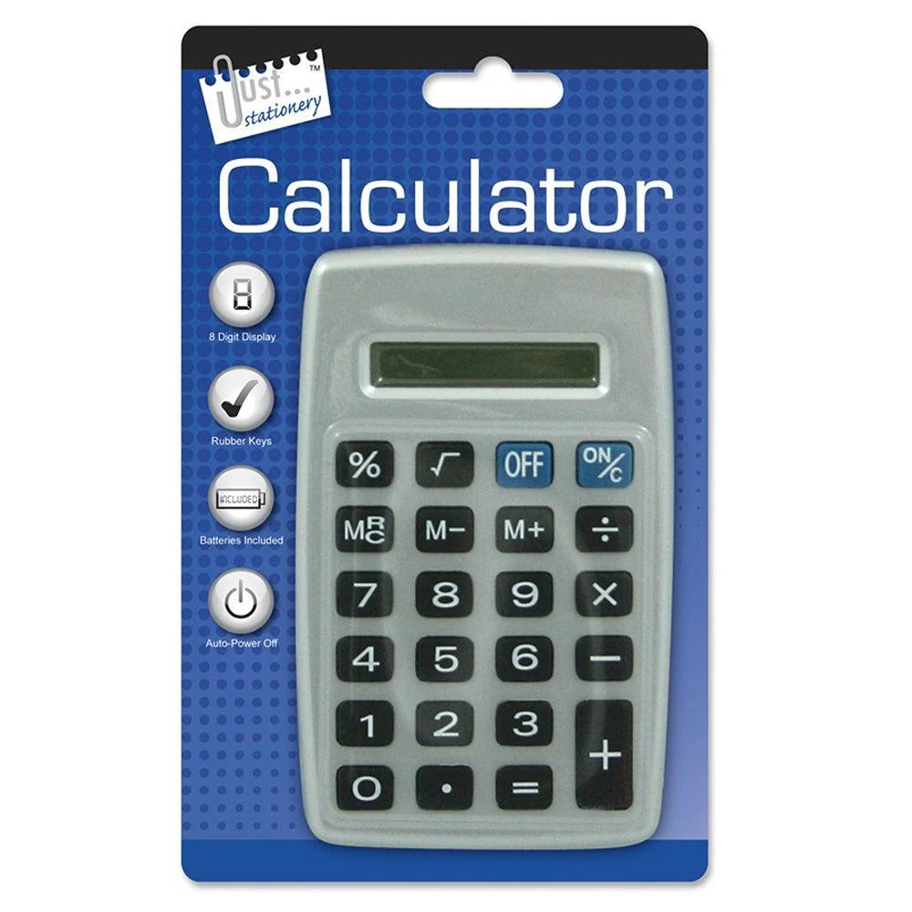 Just Stationery Pocket Calculator | Compact and Convenient