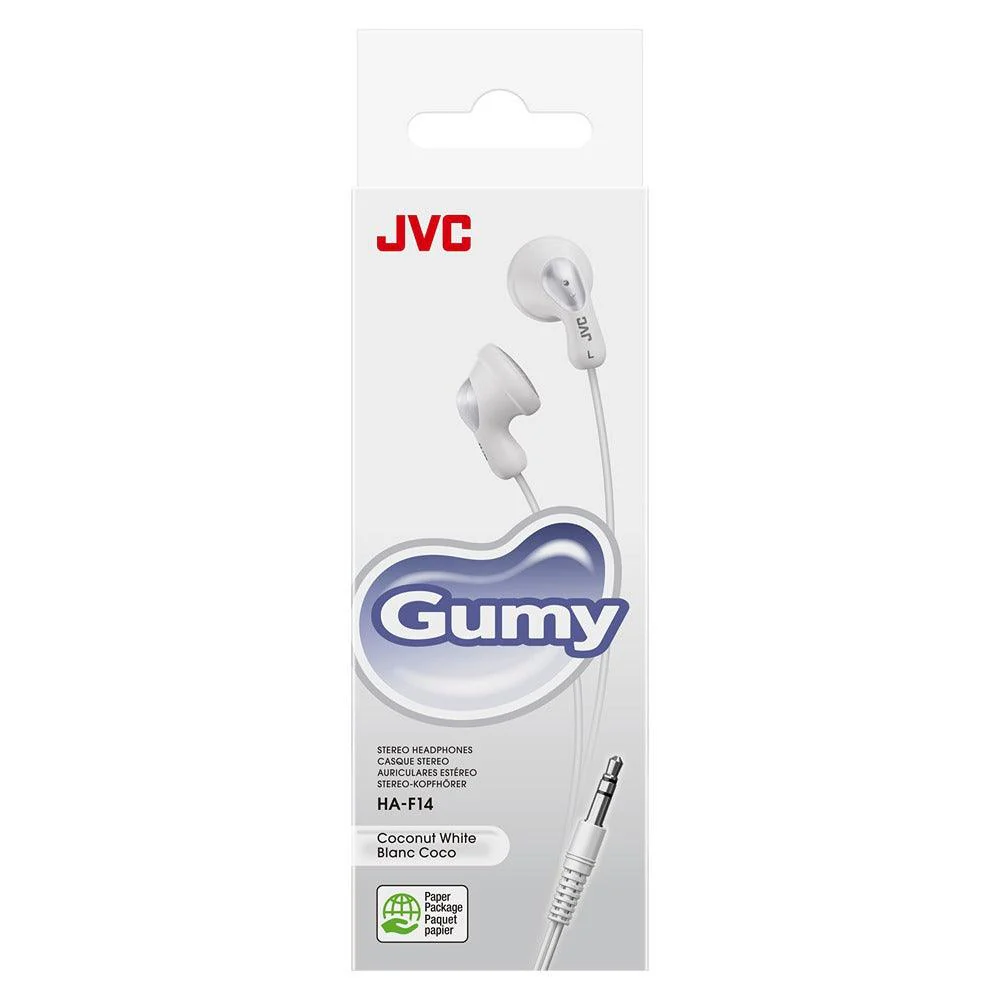JVC Coconut White Gumy In-Ear Earphones | 3.5mm Jack