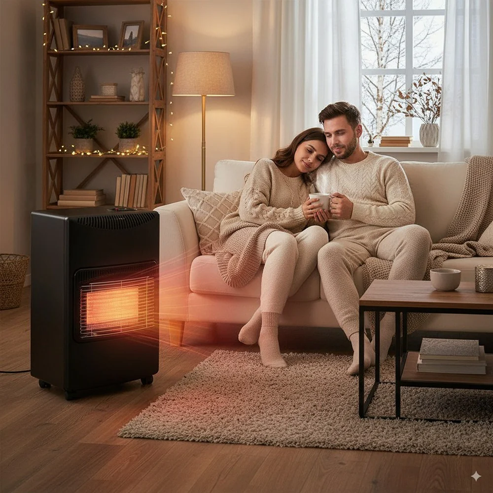 Kingavon Portable Gas Heater | 4.2kW, Slimline, Castor Wheels - Image 8