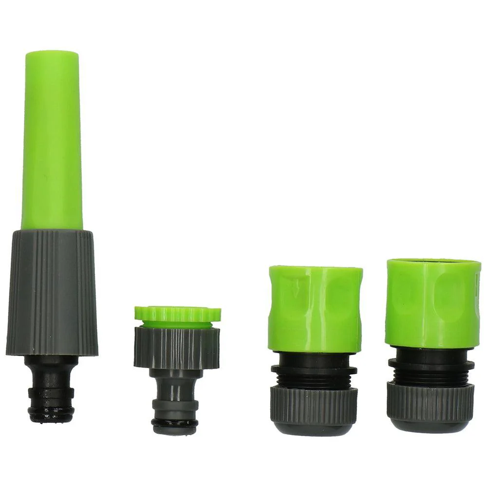 Kinzo Hose Connectors with Nozzle | 4 Piece Set