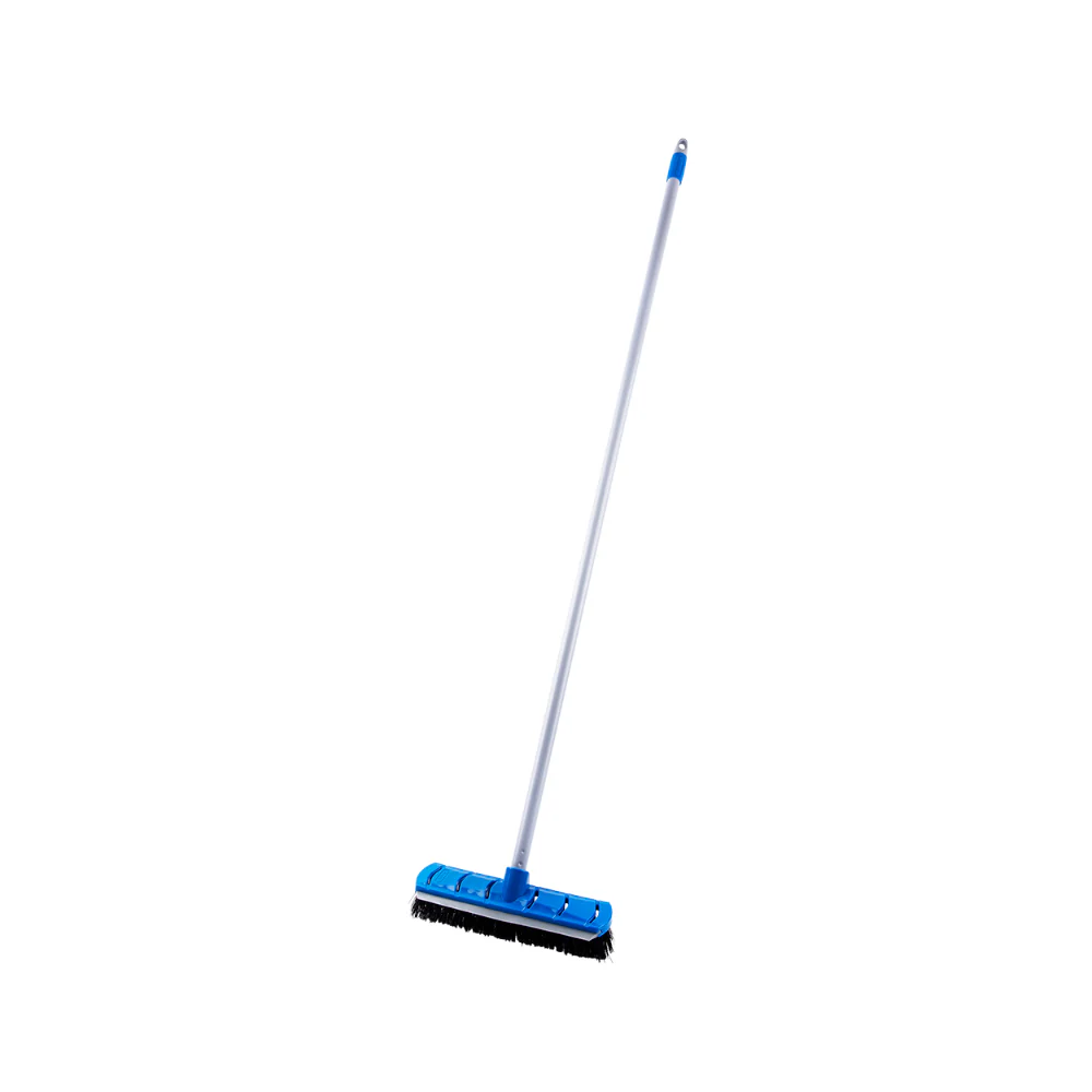 Kleaner Floor Brush with Extra-Long Handle | Firm Bristles, Wide Head
