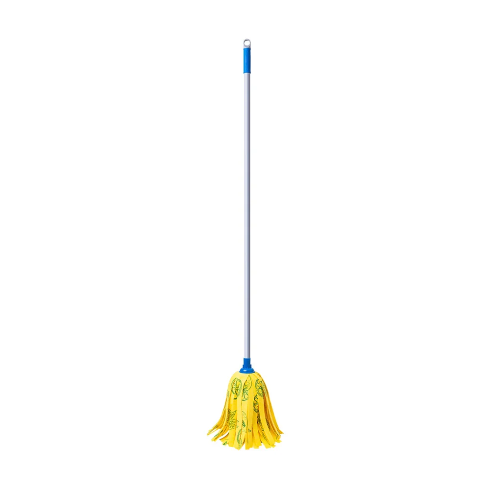 Kleaner Non-Woven Strip Mop Set | Long Handle, Twist-On Head, Hanging Loop