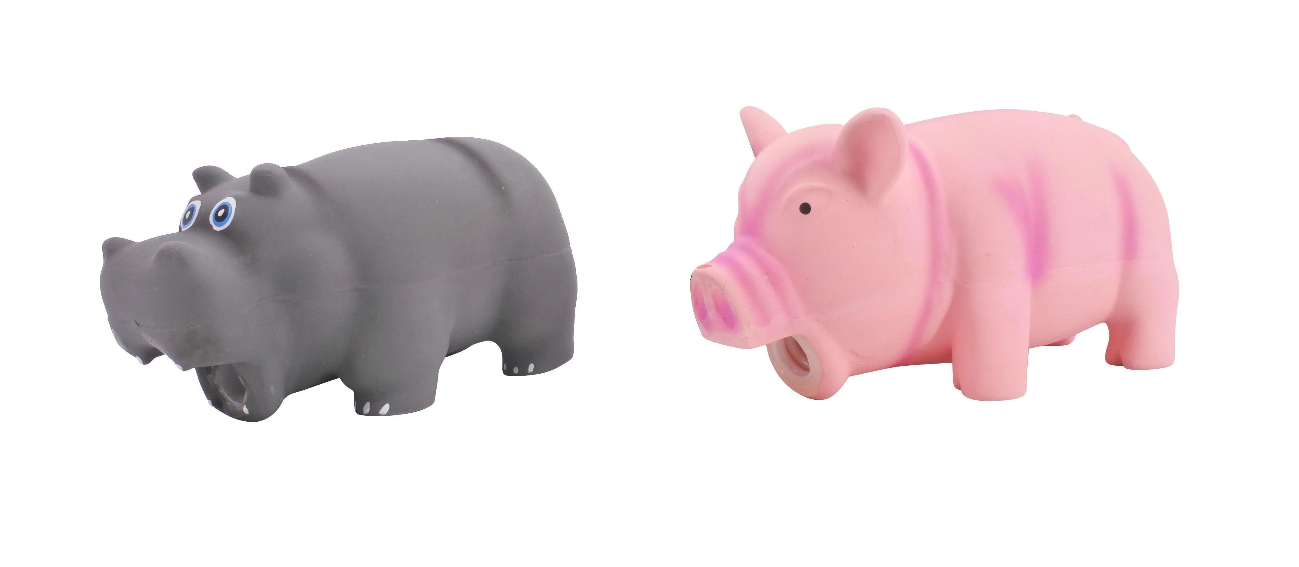 Latex Pet Toy Pig/Hippo | 16 x 8cm