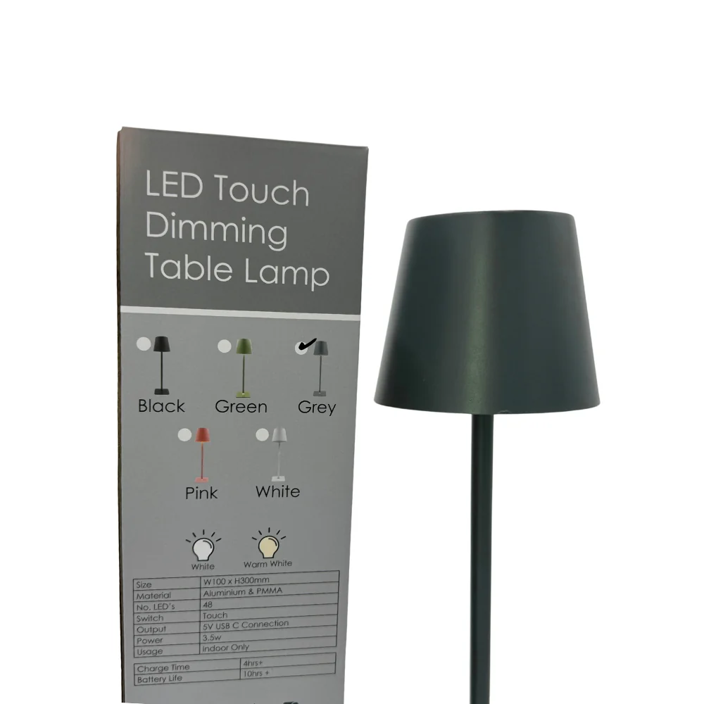 LED Table Lamp | Grey - Image 3