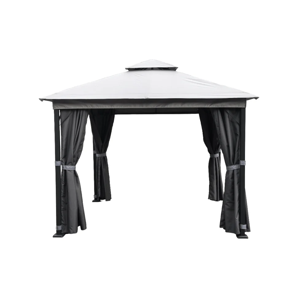Lifestyle Living Phoenix Steel Gazebo with Side Curtains | 3 x 3m