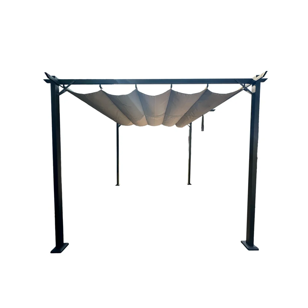 Lifestyle Living Solara Steel Pergola with Retractable Canopy | 3 x 3m - Image 2