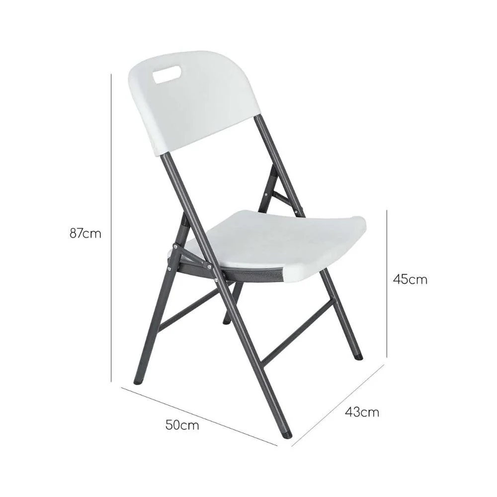 Lifestyle Living White Folding Chair - Image 3