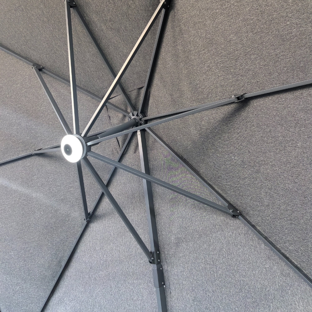 Lifestyle Living Zion Roma Dark Grey Parasol | 3m - Image 5