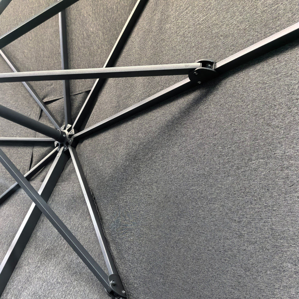 Lifestyle Living Zion Roma Dark Grey Parasol | 3m - Image 6