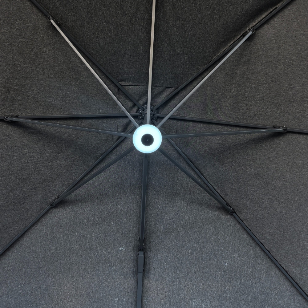 Lifestyle Living Zion Roma Dark Grey Parasol | 3m - Image 7
