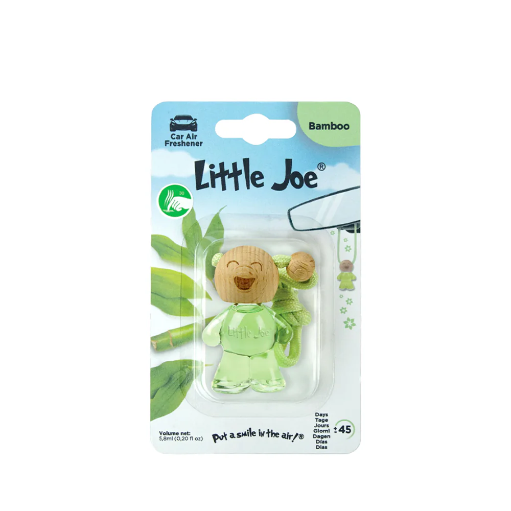 Little Joe Bottle Bamboo Car Air Freshener | Green, 45+ Days