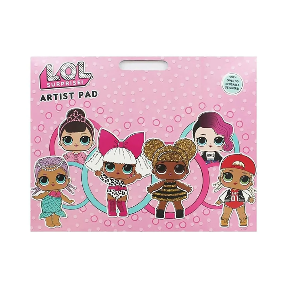 LOL Surprise Artist Pad | 50+ Reusable Stickers, Carry Handle