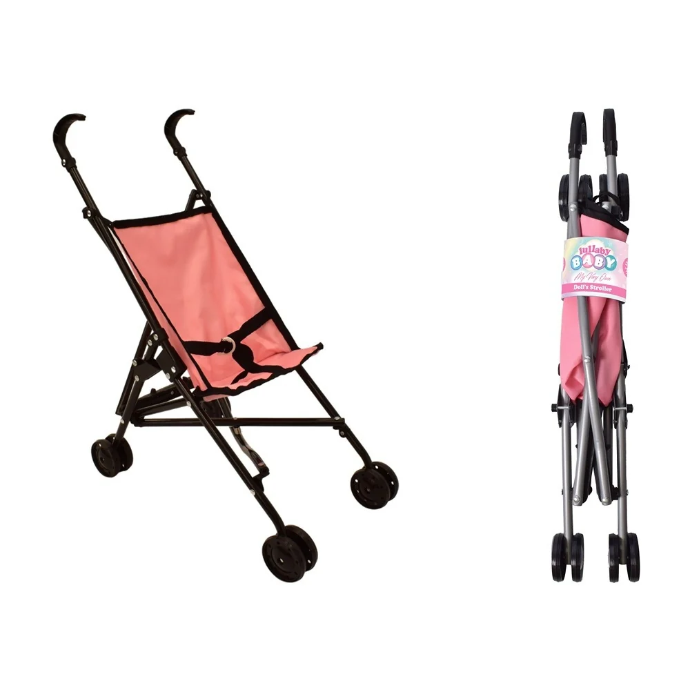 Lullaby Baby Pink Foldable Doll Stroller - Image 3