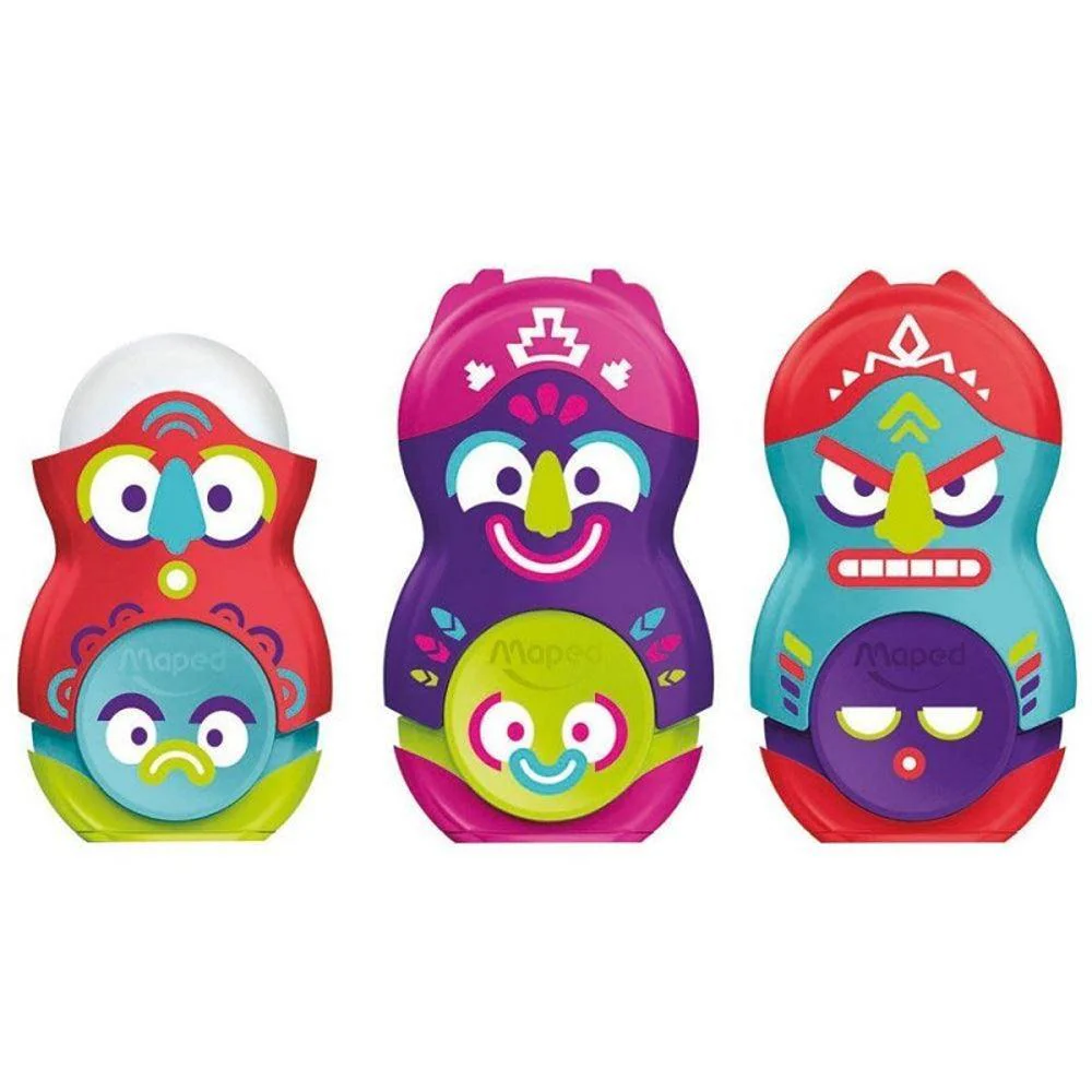 Maped Duo Loopy 1 Hole Pencil Sharpener & Eraser
