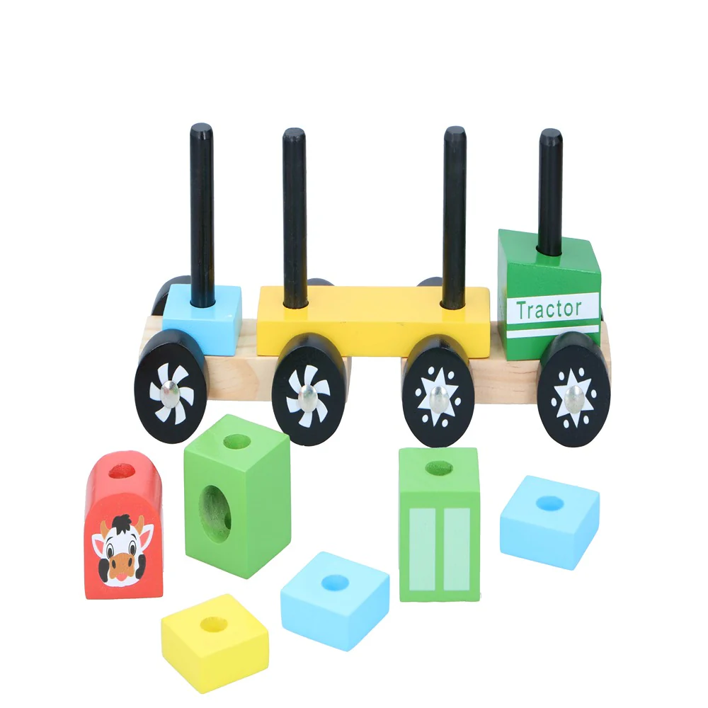 Marionette Wooden Stackable Train Set | Animal Motifs - Image 4