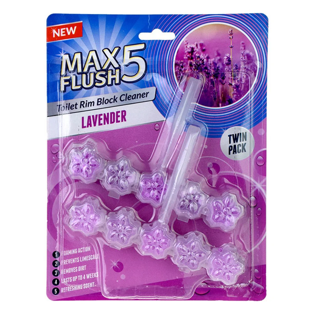 Max Flush Toilet Block Lavender | 2 x 45g