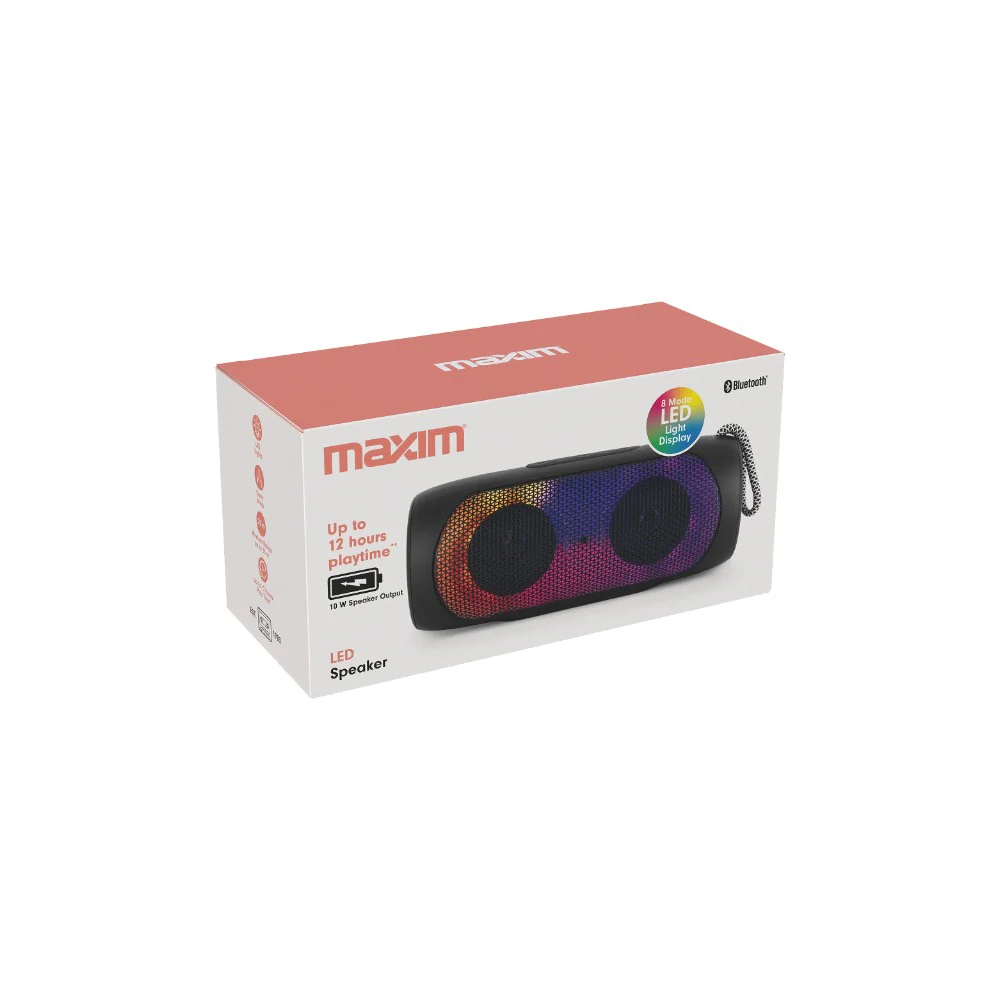 Maxim Portable LED Speaker | Ambient Light, Braided Carry Loop, Assorted Colours - Image 7