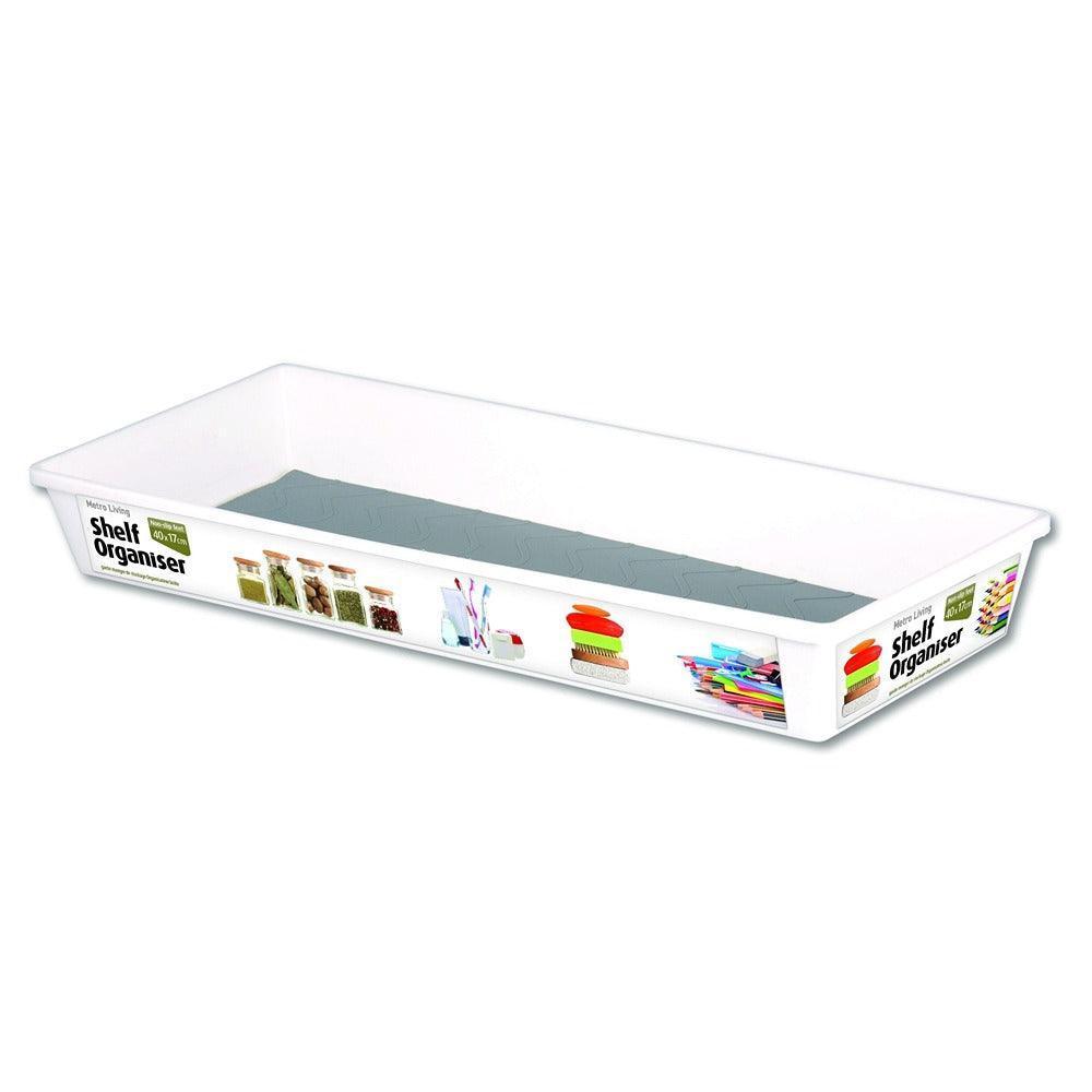 Metro Living Plastic Shelf Organiser Tray - Image 4