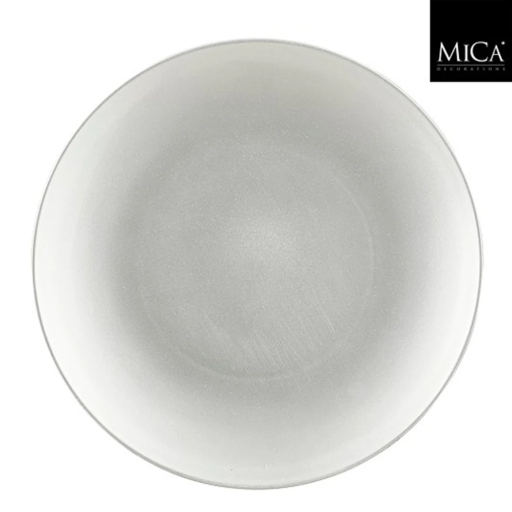 Mila Decorative Charger Plate | Silver, Round, 40 cm Diameter