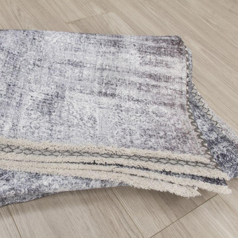 Modena Messina Grey Rug | Modern Distressed Design - Image 6