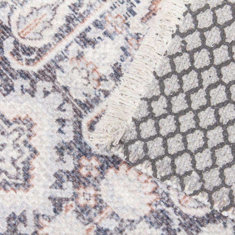 Modena Treviso Grey Cream Rug | Modern Distressed Design - Image 4