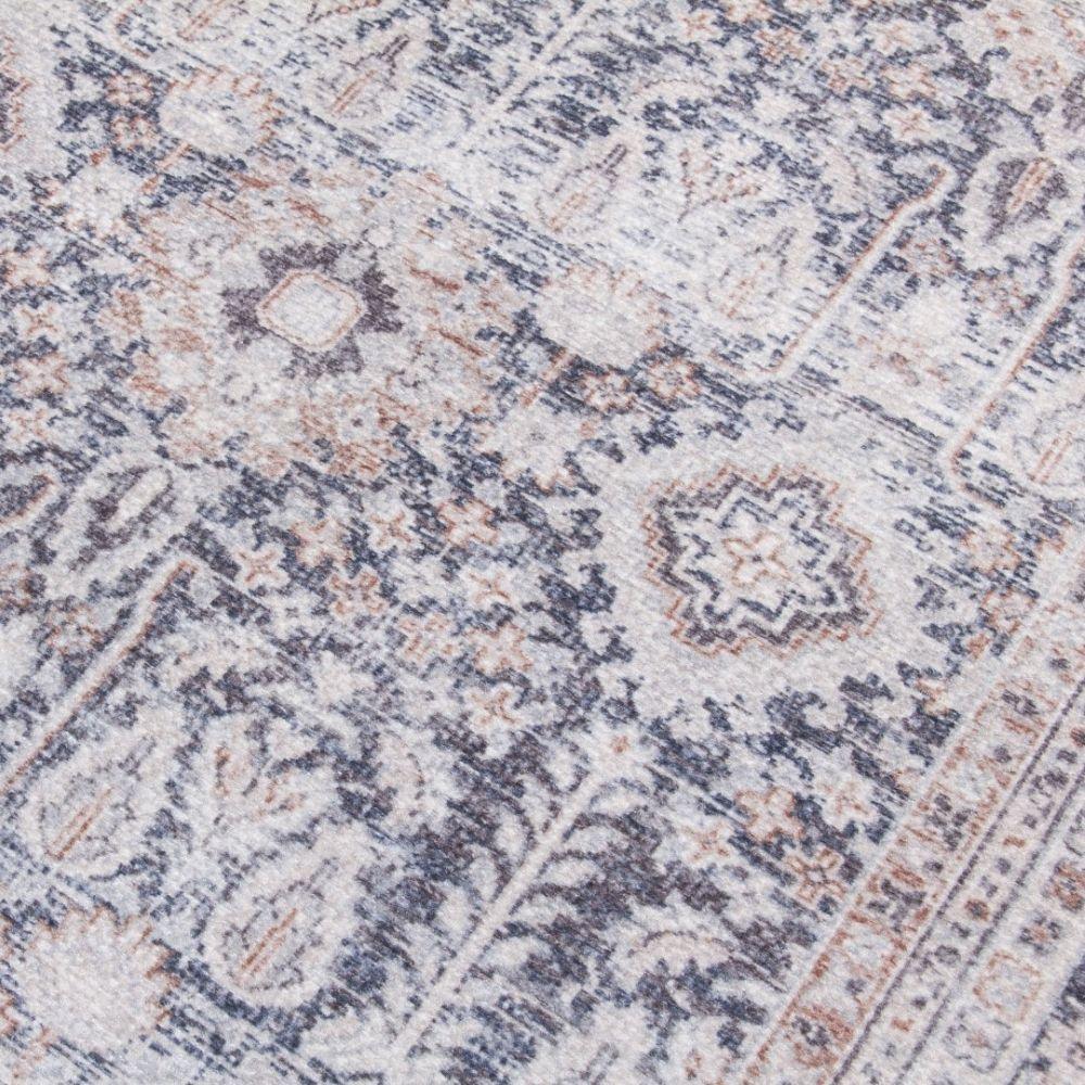 Modena Treviso Grey Cream Rug | Modern Distressed Design - Image 5