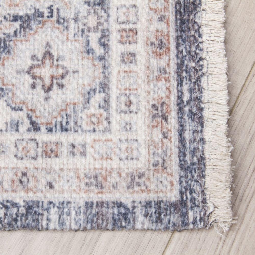 Modena Treviso Grey Cream Rug | Modern Distressed Design - Image 7