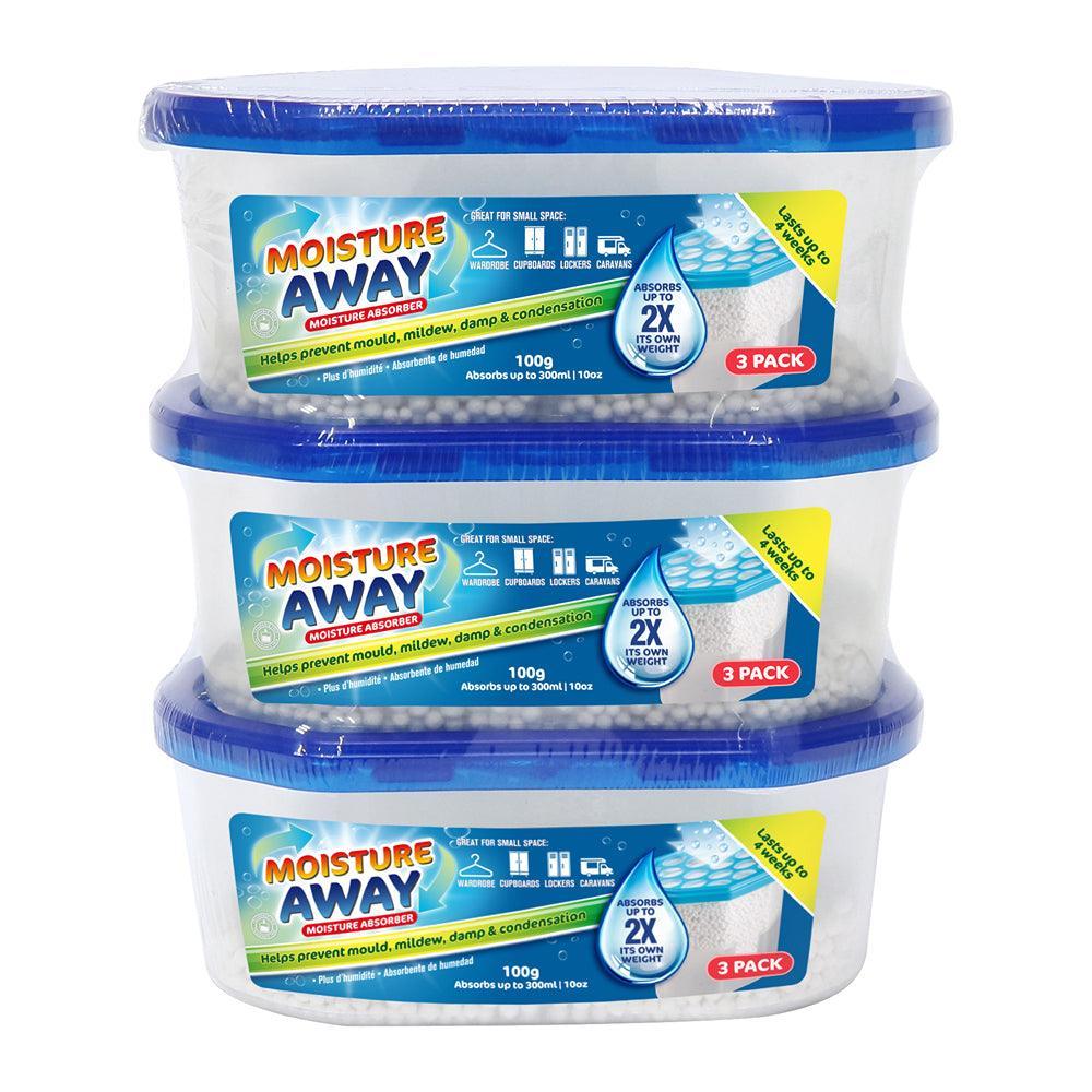 Moisture Away Compact Dehumidifier 300ml | High-Efficiency Pack of 3 | For Home & Small Spaces
