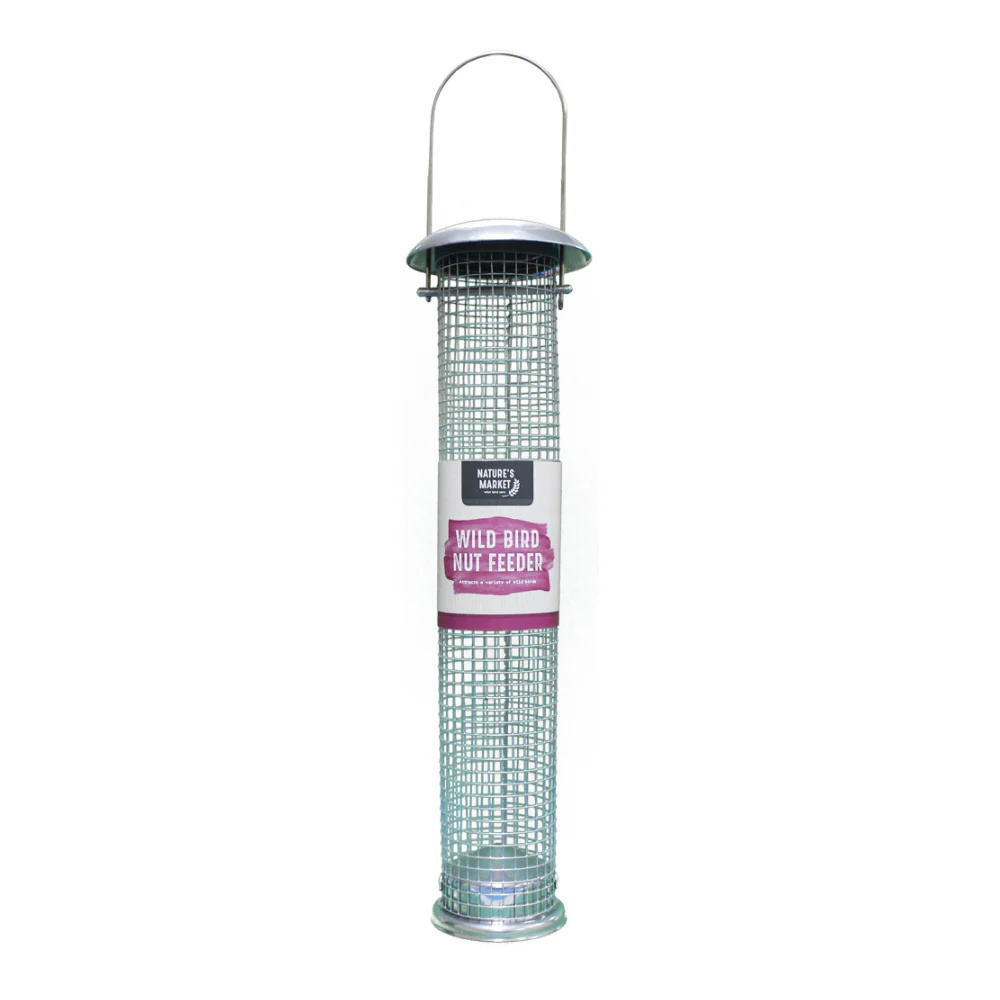 Nature's Market Large Deluxe Mesh Nut Feeder | Green Hanging Design