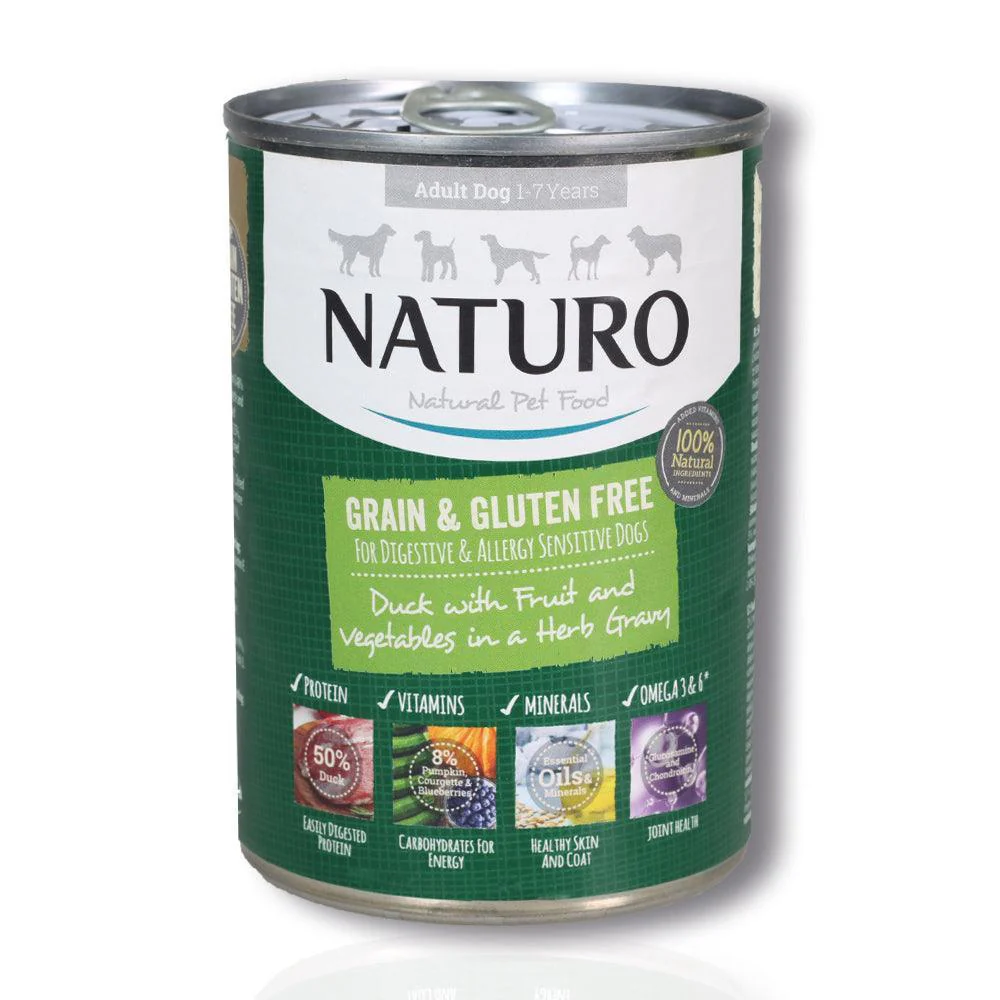 Naturo Adult Dog Grain & Gluten Free Duck in Herb Gravy | 390g