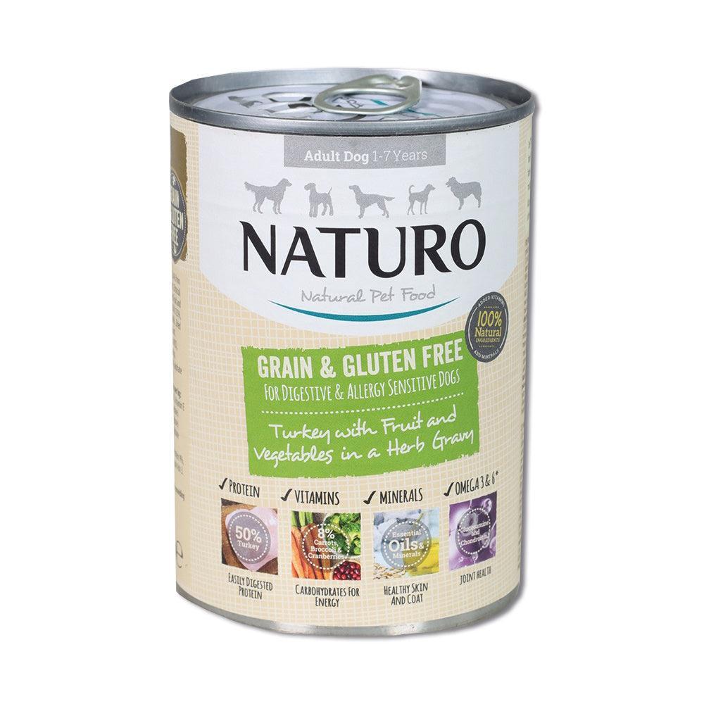 Naturo Adult Dog Grain & Gluten Free Turkey in Herb Gravy | 390g