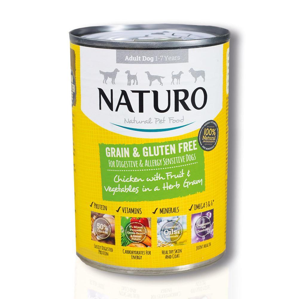 Naturo Dog Grain & Gluten Free Chicken in Herb Gravy Tin | 390g