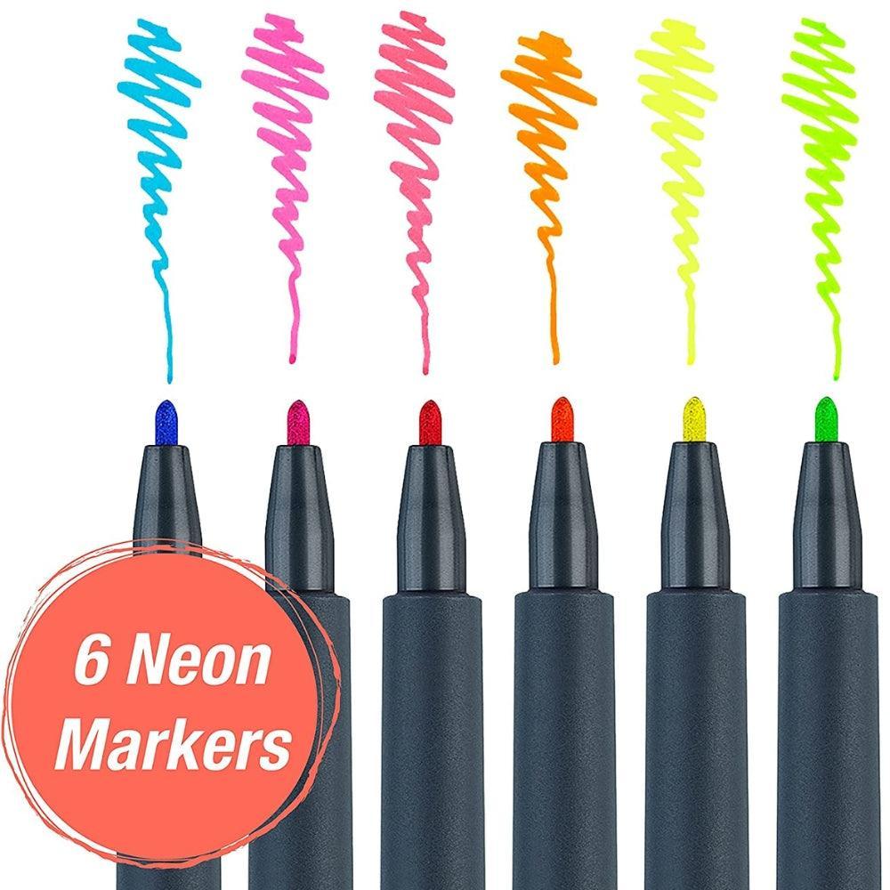 Faber Neon Marker Box of 6 - Image 2