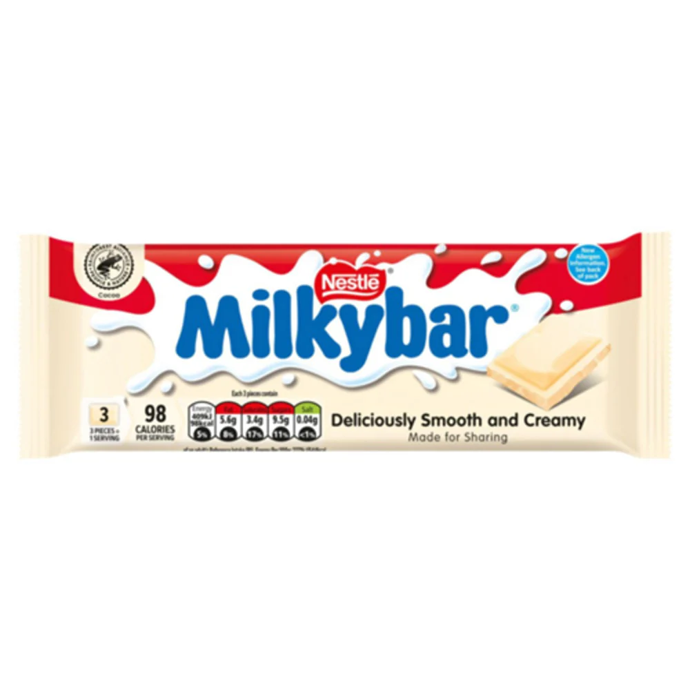 Nestle Milkybar Block Mini Eggs| Smooth Creamy White Chocolate 90g