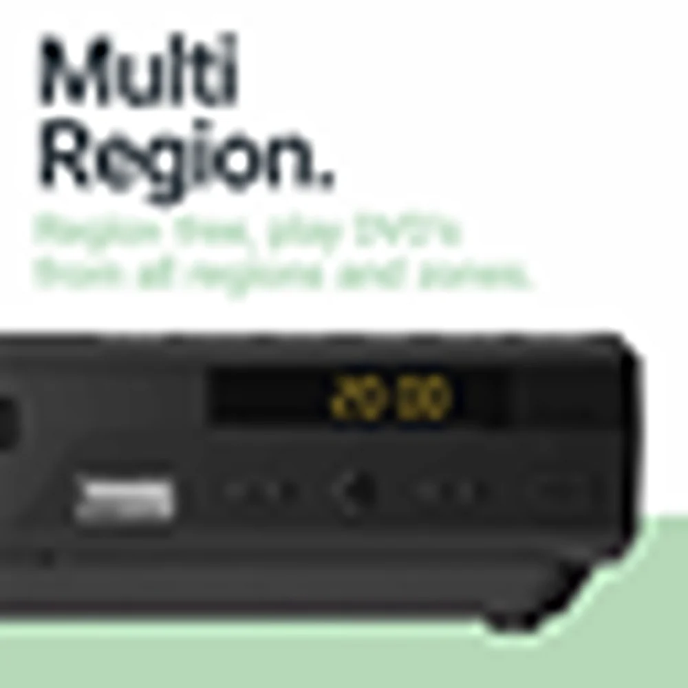 Oakcastle Multi-Region DVD Player | USB Playback, Front LED Clock - Image 3