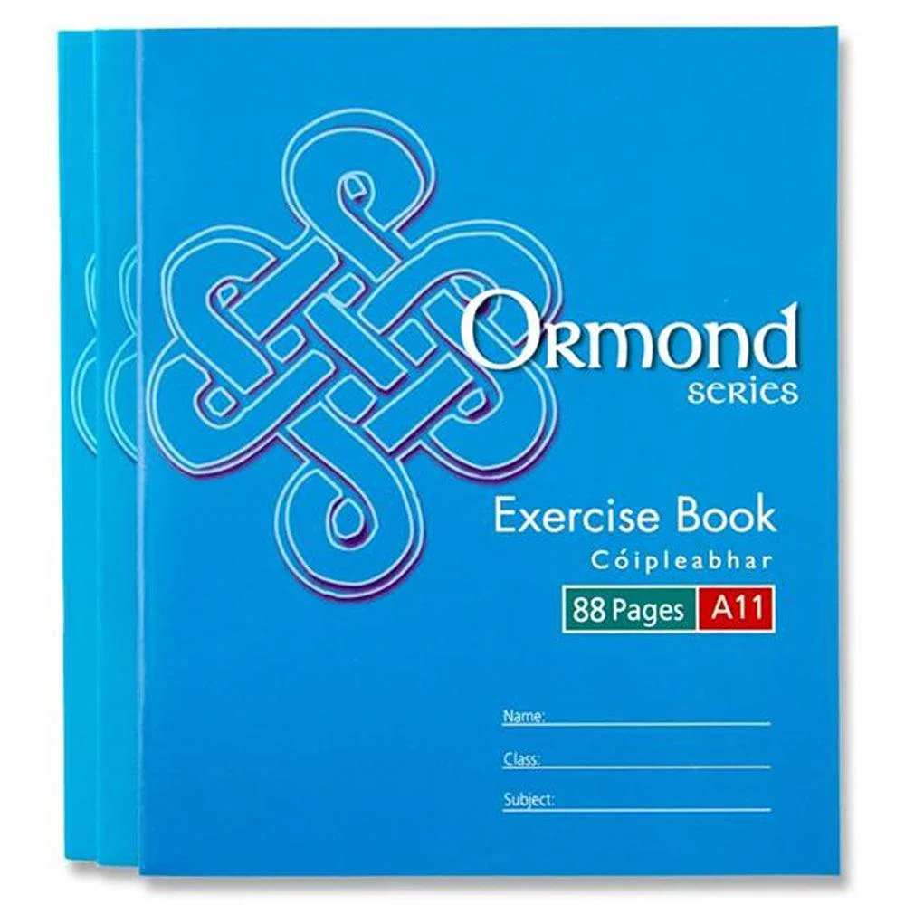 Ormond A11 Exercise Copy Books | 88 Page | Pack of 10