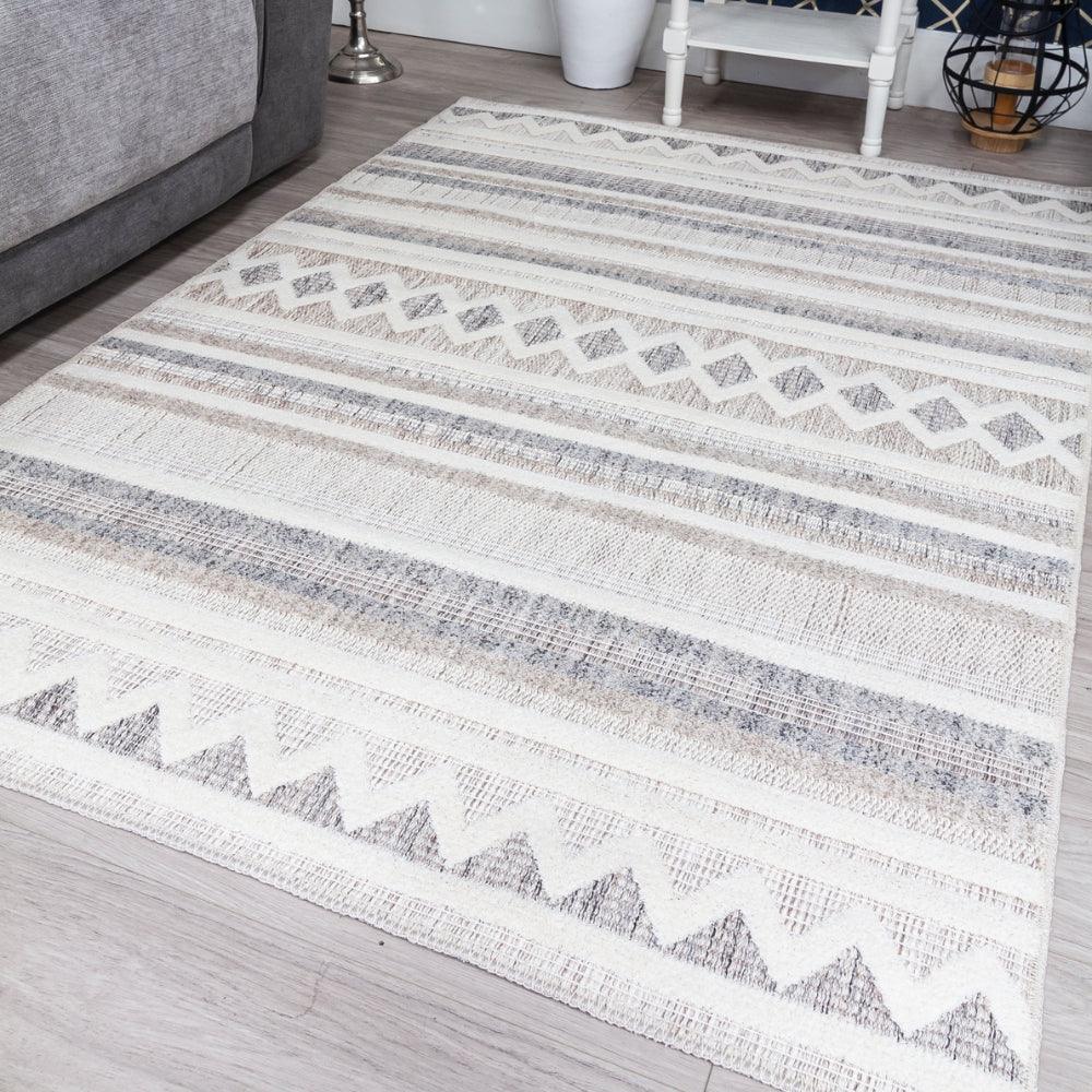 Oslo Nina Rug | Elegant Geometric Design with Neutral Tones - Image 5