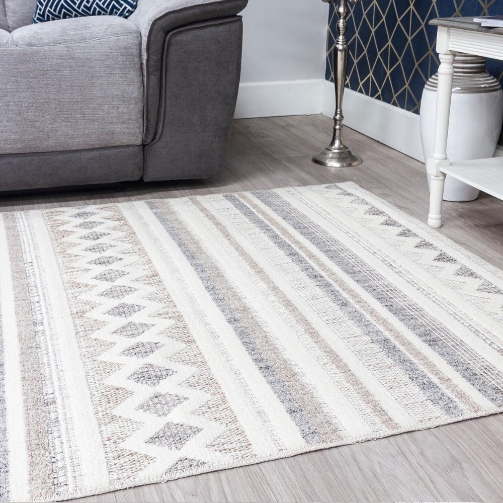 Oslo Nina Rug | Elegant Geometric Design with Neutral Tones - Image 6