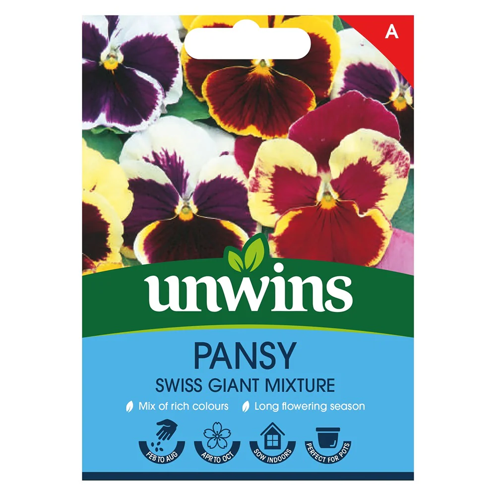 Pansy Swiss Giant Mix Flower Seeds
