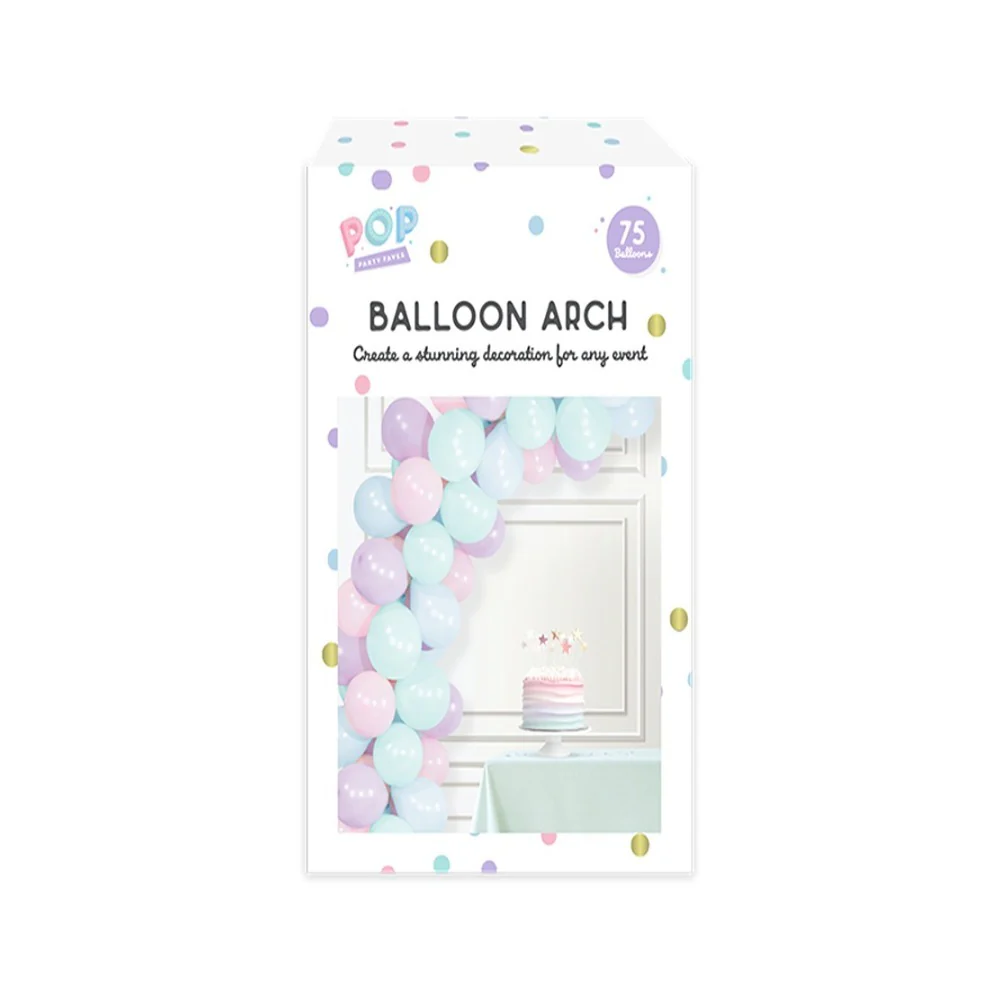 Pastel Balloon Arch Kit Party Decoration | 75 Balloons, Assorted Colours