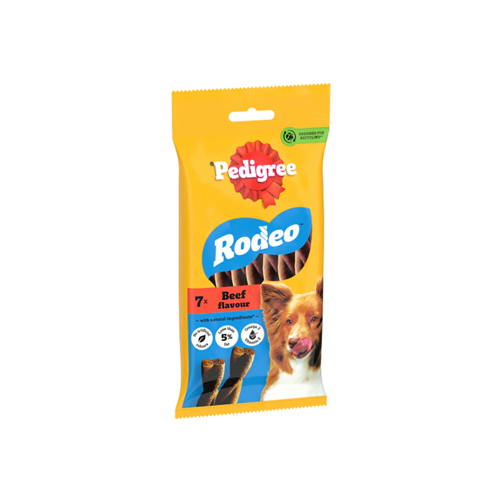 Pedigree Rodeo with Beef Dog Treats | Pack of 7, Chewy Twisted Chews