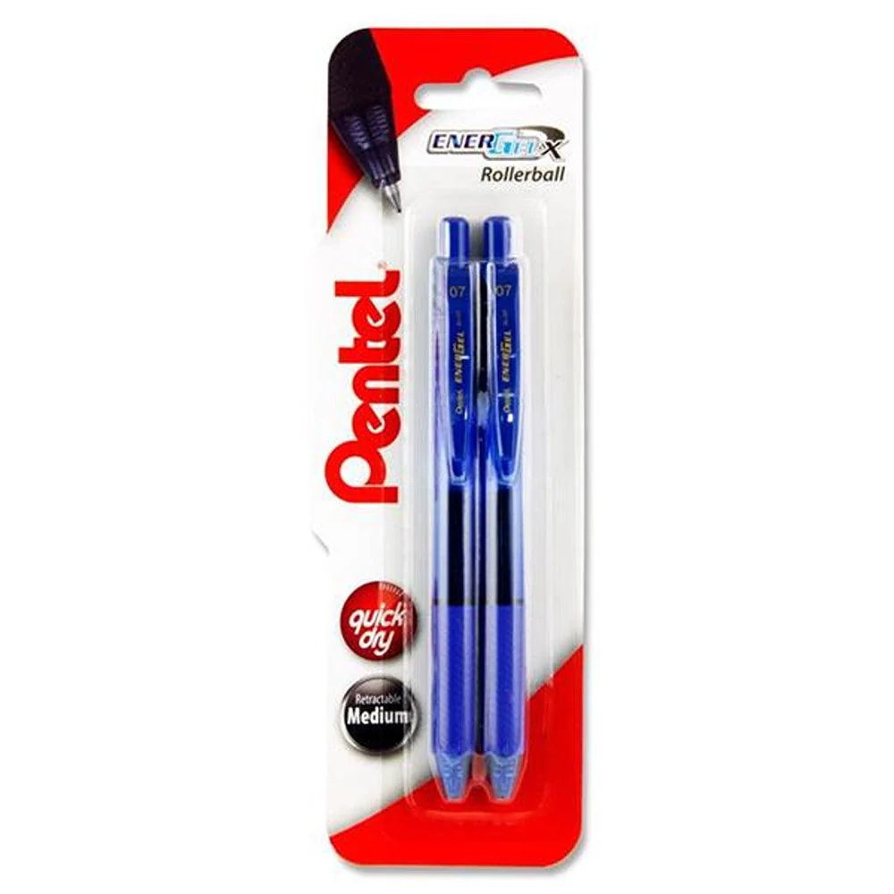 Pentel Energel X BI107 Roller Ball Gel Pens | 0.7mm | Pack of 2