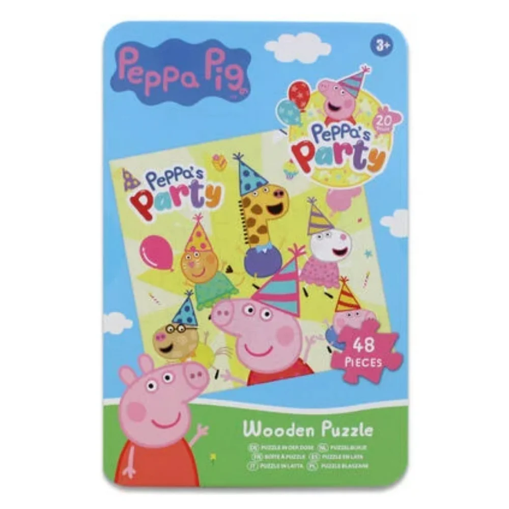 Peppa Pig Wooden Puzzle Tin
