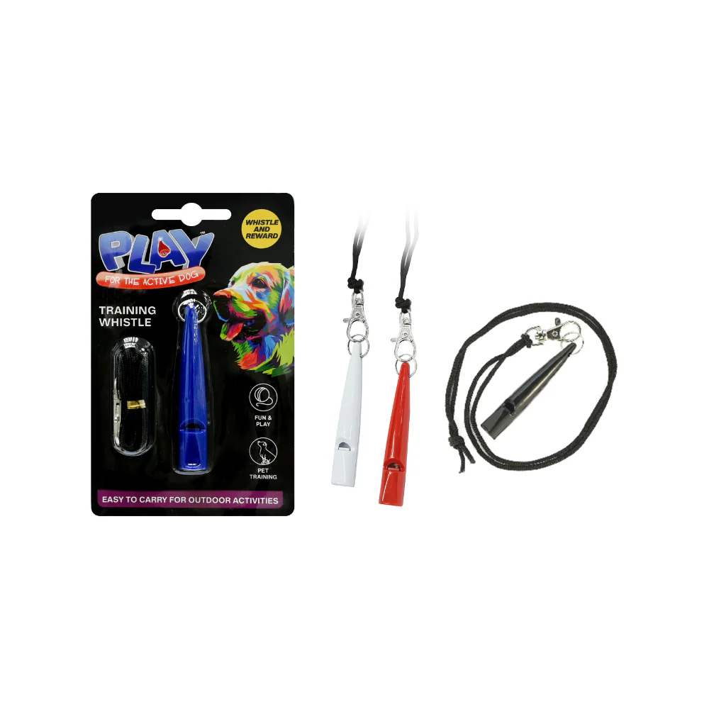 Pet Training Dog Whistle | Assorted Colours, Neck Cord, Pack of 3