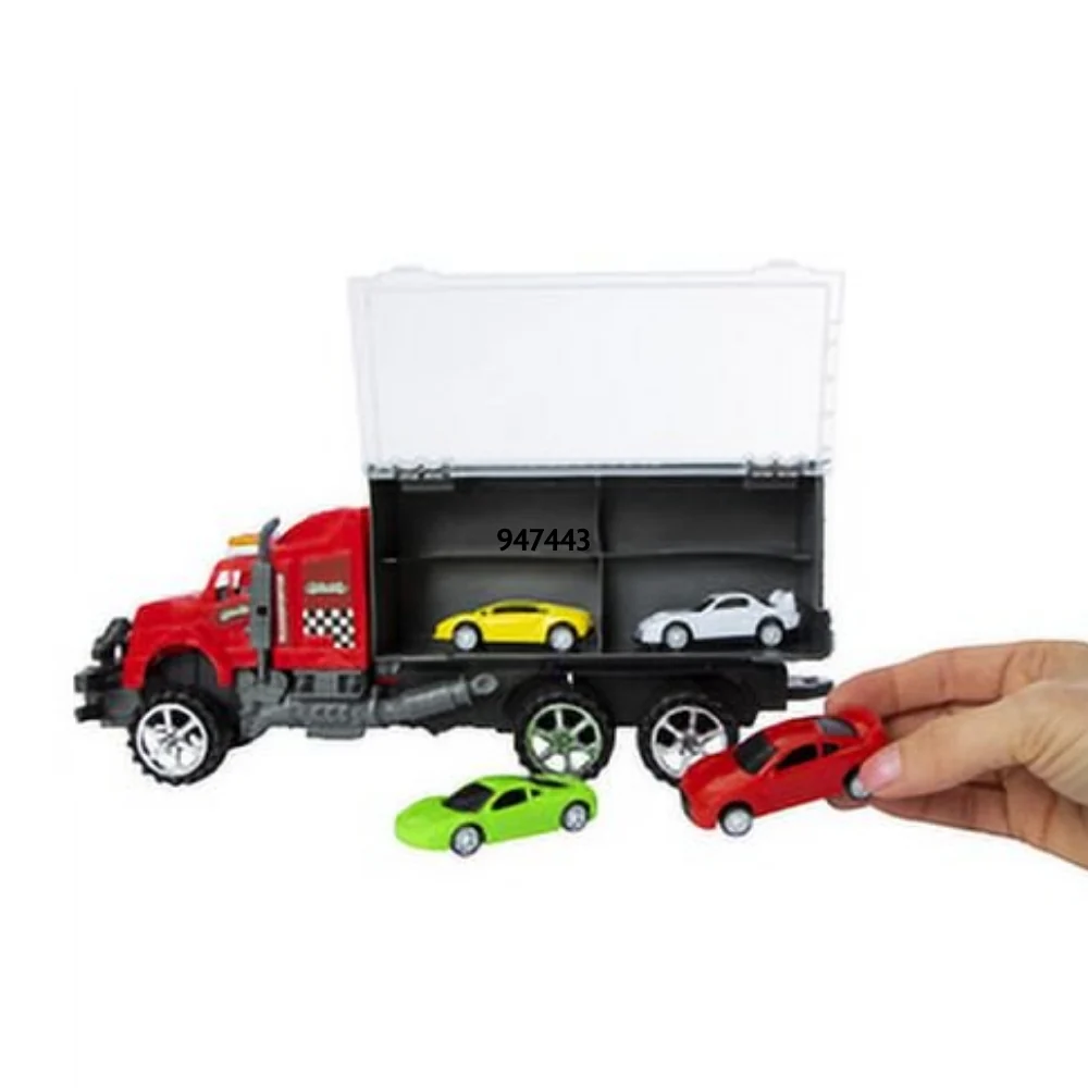 Play Hub Race Car Transporter Toy Set - Image 2