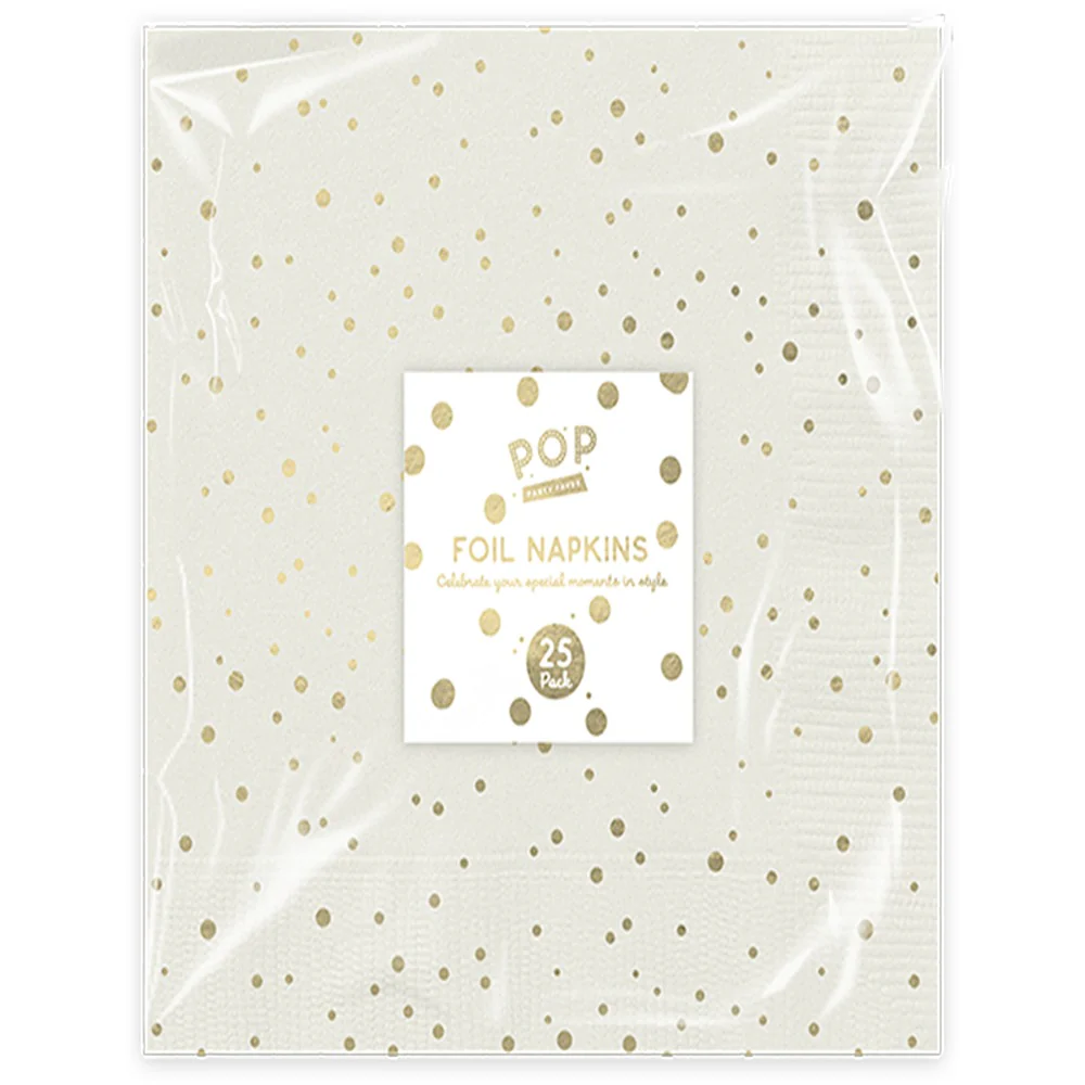 Pop Metallic Foil Napkins | 25pk - Image 3