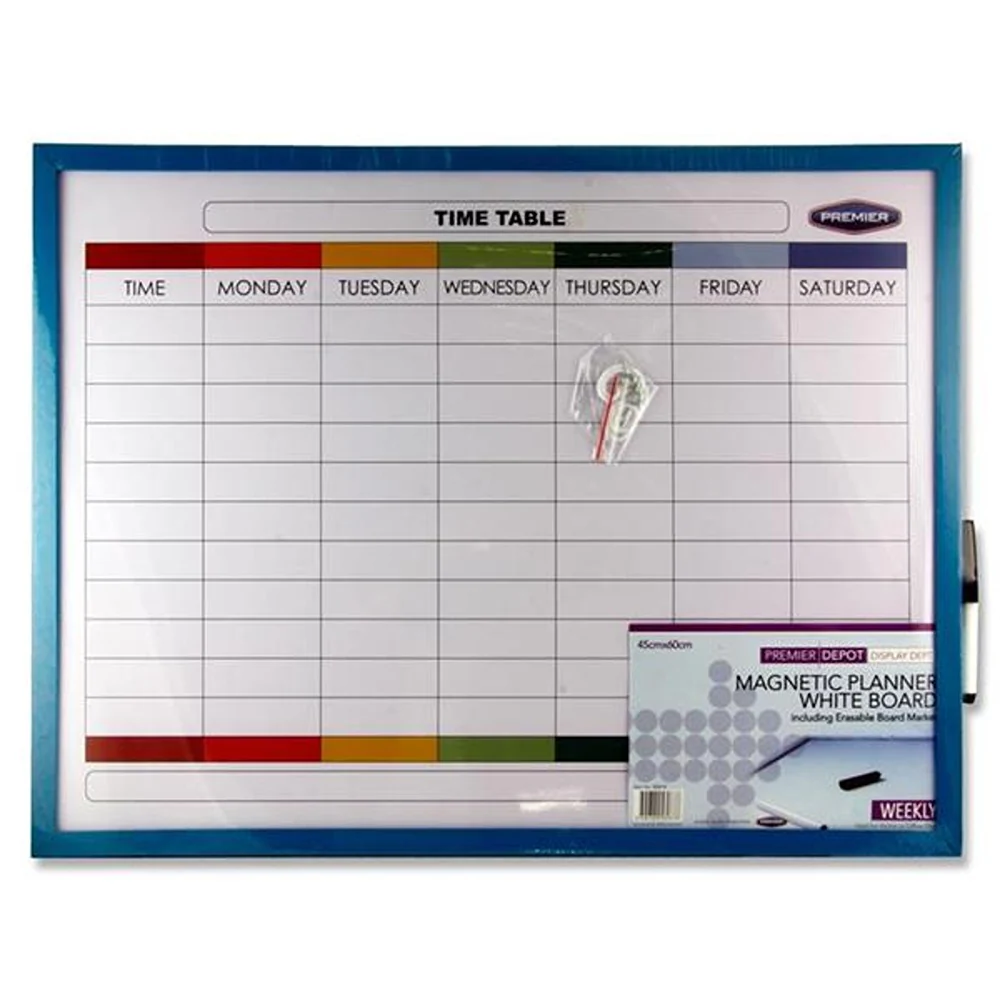 Premier Magnetic Weekly Planner with Erasable Marker and Magnets