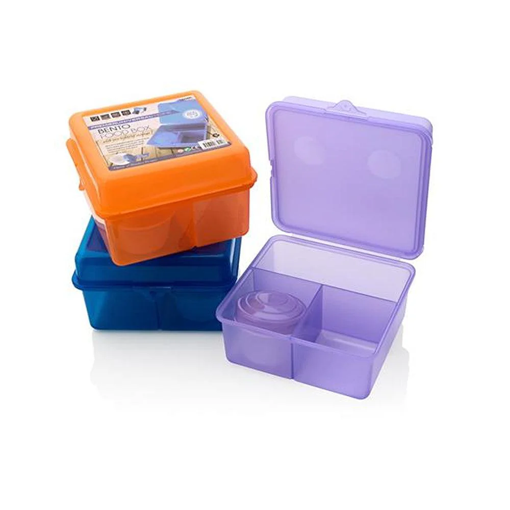 Premier Universal Home Bento Food Box with Compartments | Includes Yoghurt Box | 1400ml