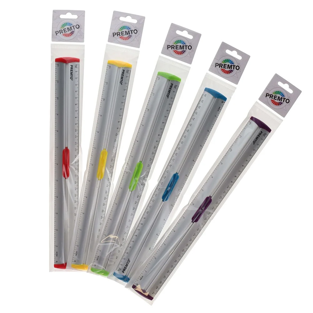 Premto Dual-Scale Aluminium Ruler with Comfort Grip - Image 2