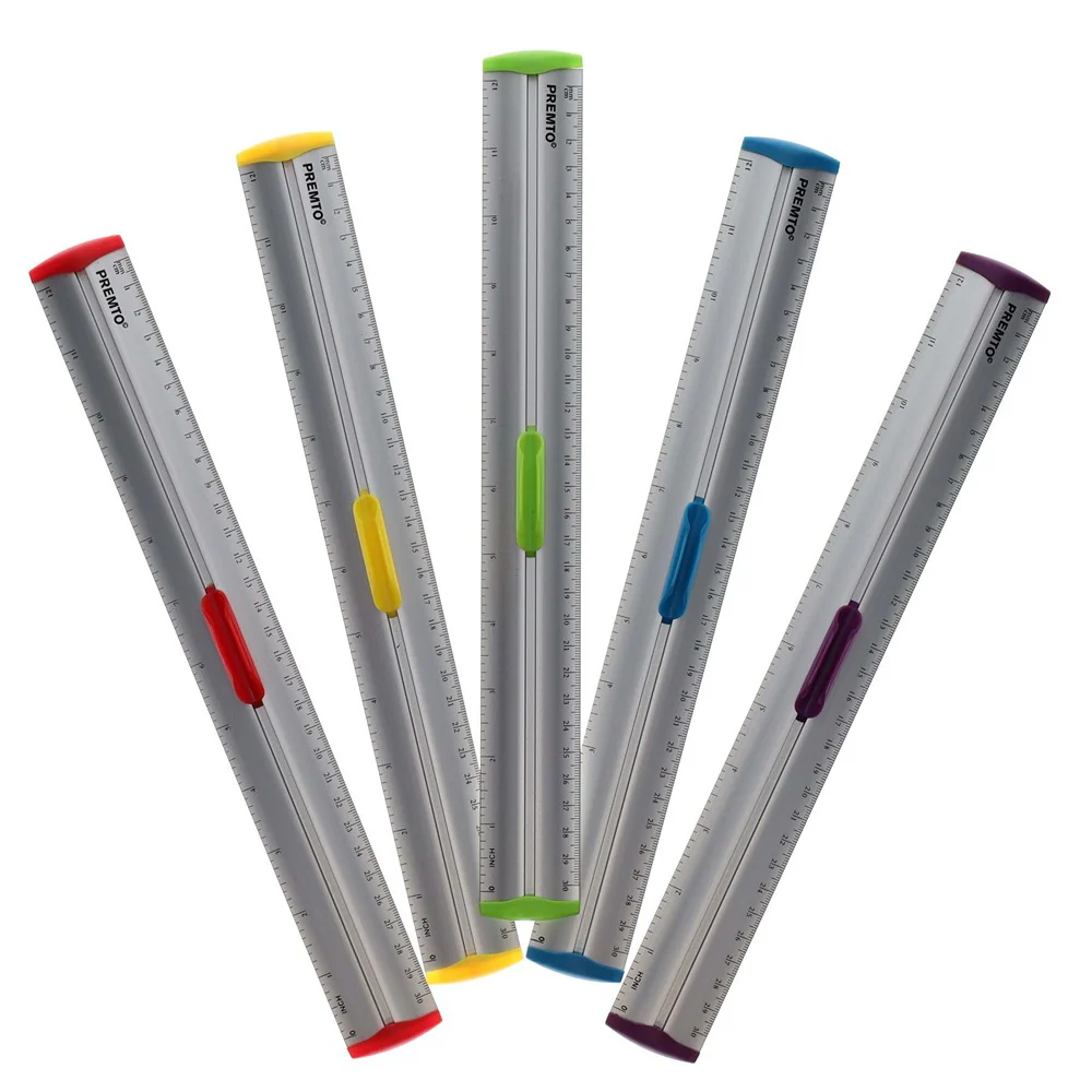 Premto Dual-Scale Aluminium Ruler with Comfort Grip - Image 3
